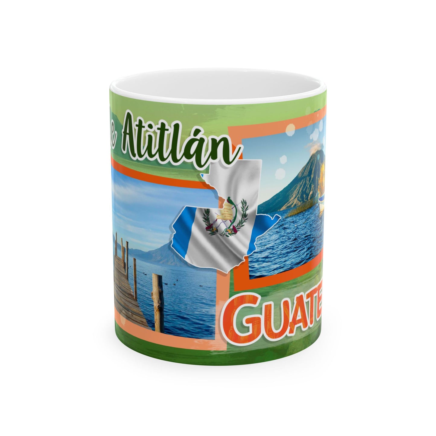 Guatemala Atitlán Ceramic Mug – Lake Atitlán Souvenir Coffee Cup (11oz/15oz)
