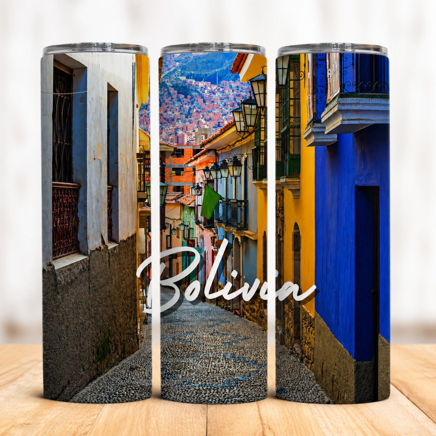 Vaso Térmico Bolivia Calles Coloniales con Pajita 20oz