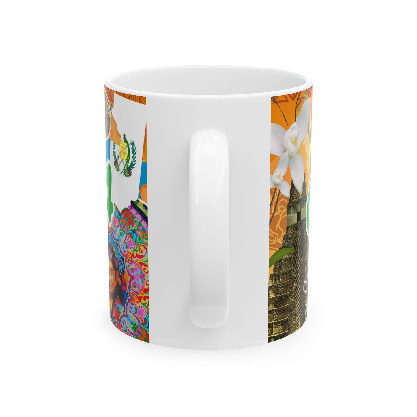 Guatemala Collage Ceramic Mug (11oz/15oz) – Traditional Food, Textiles & Culture