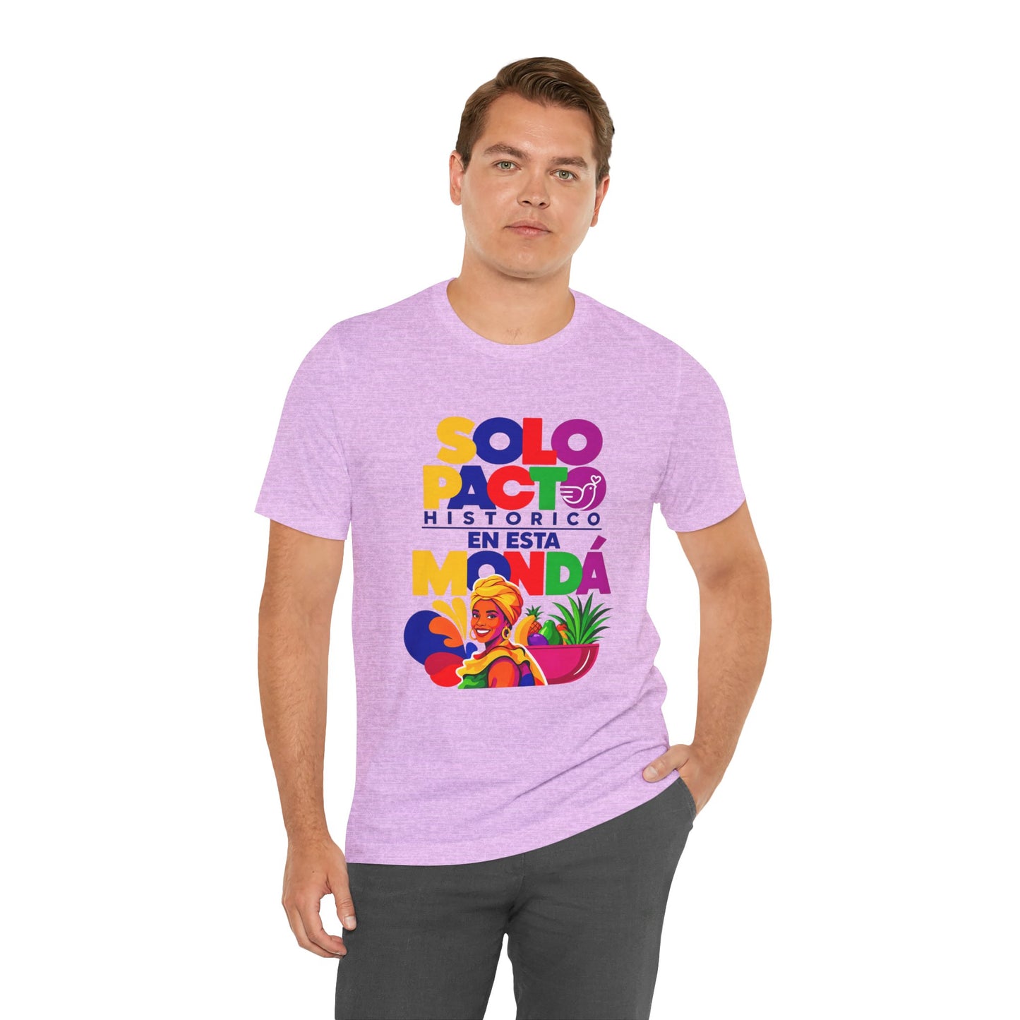 T-Shirt — "Solo Pacto Histórico" Colorful Latina Pride Graphic Tee - Colombia Pacto Histórico