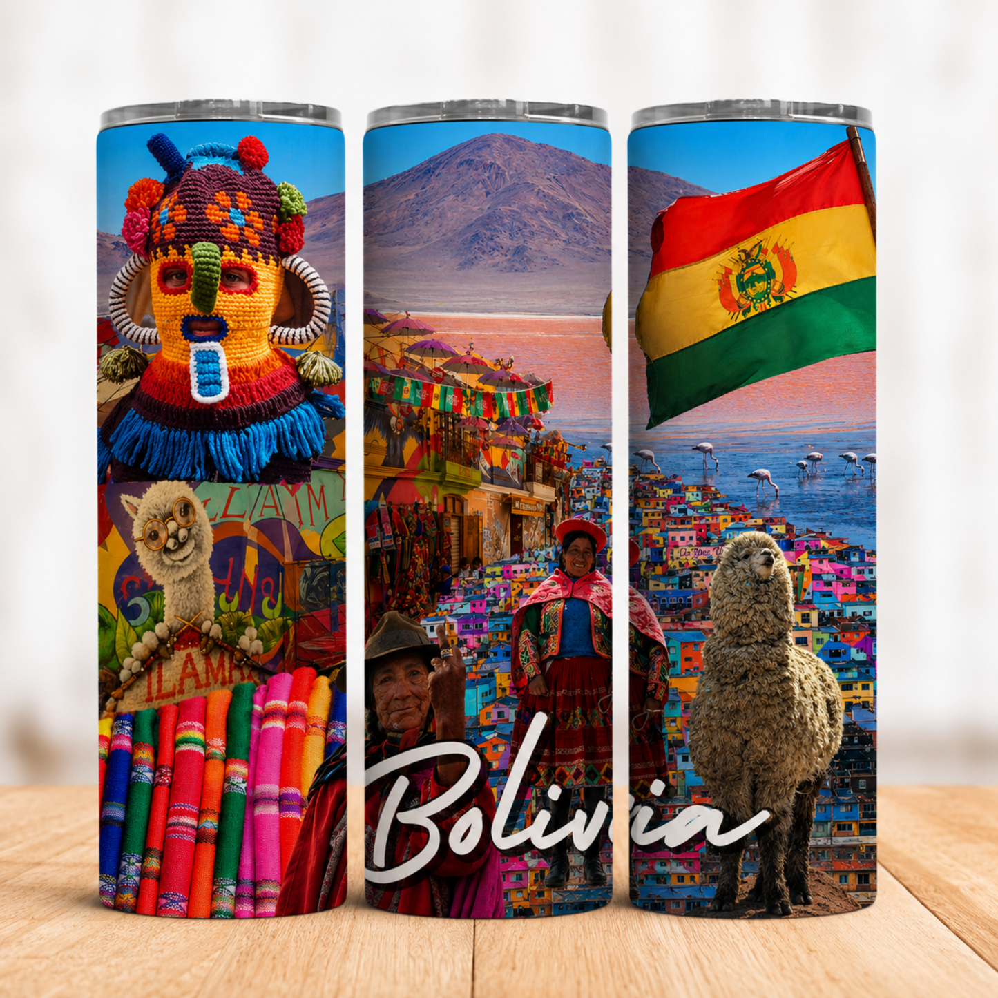 Vaso Térmico Bolivia Folklore y Raíces con Pajita 20oz