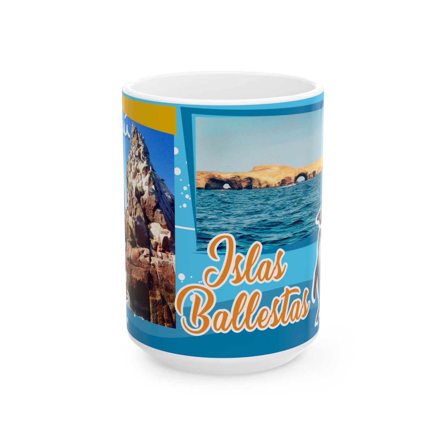 Islas Ballestas Photo Ceramic Mug - Sea Wildlife Travel Souvenir - Taza Perú (11oz/15oz)