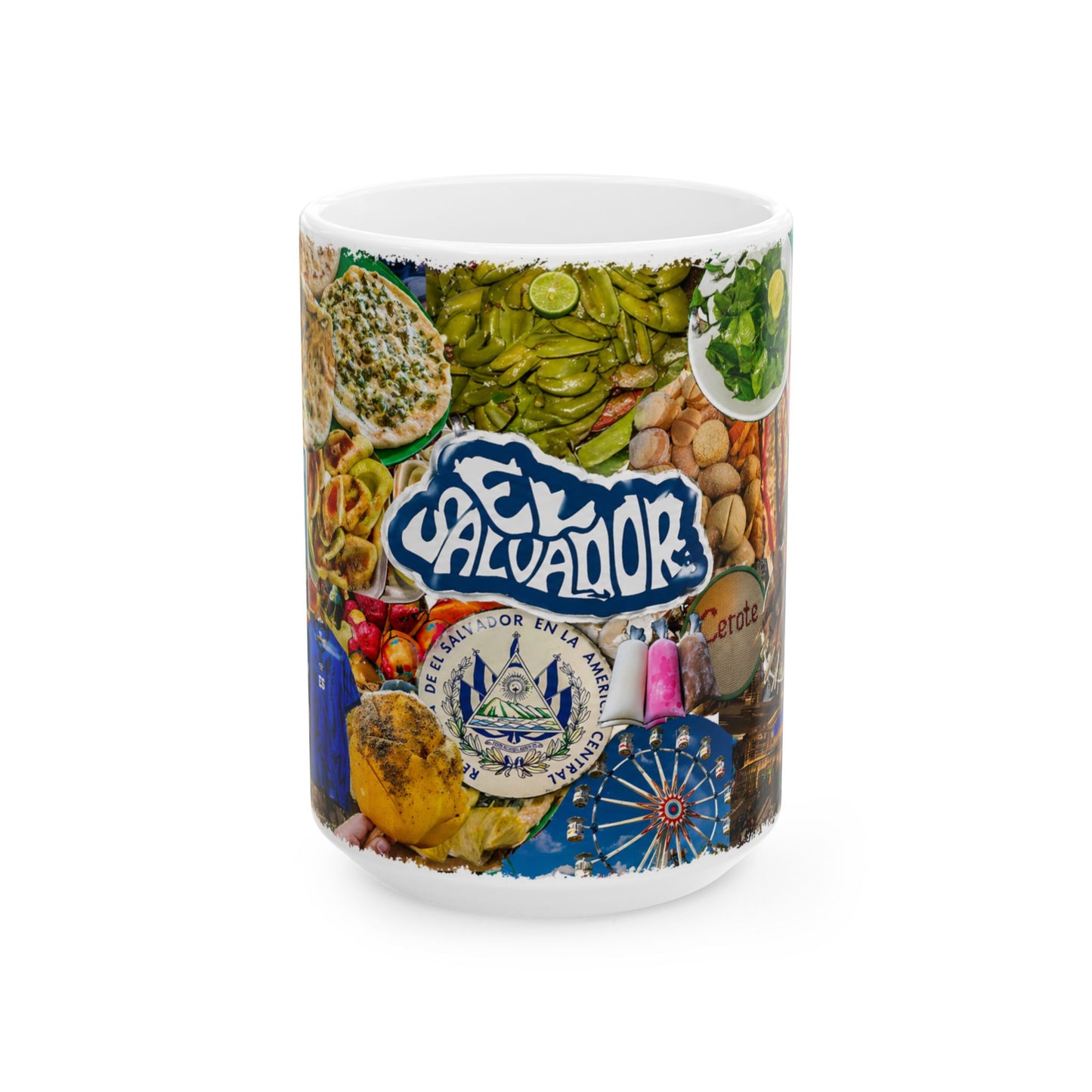 Taza "El Salvador: Sabor y Color" - Edición Collage Cuscatleco (11oz, 15oz)