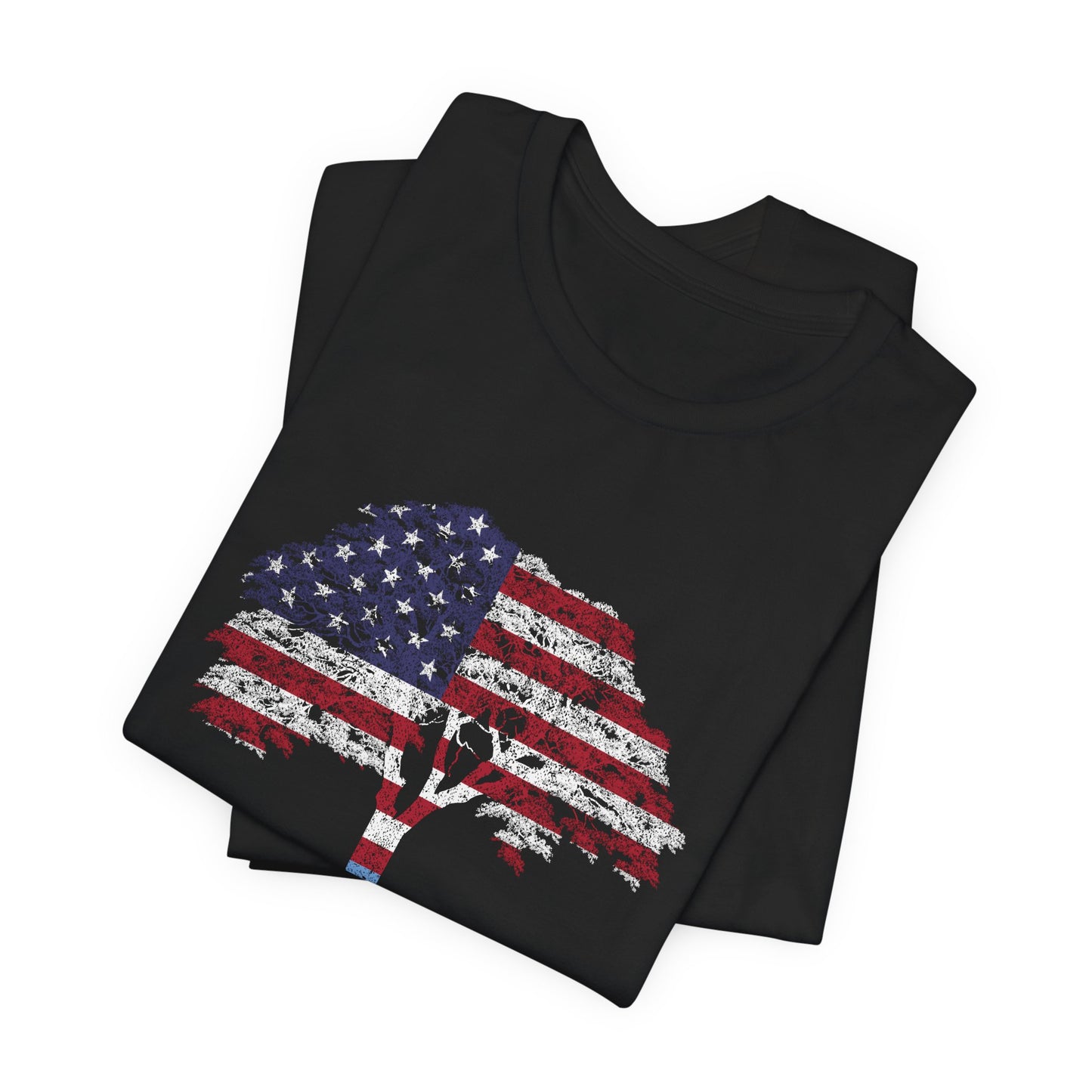 American Flag Tree T-Shirt — Argentina & USA Flag Tree T-Shirt