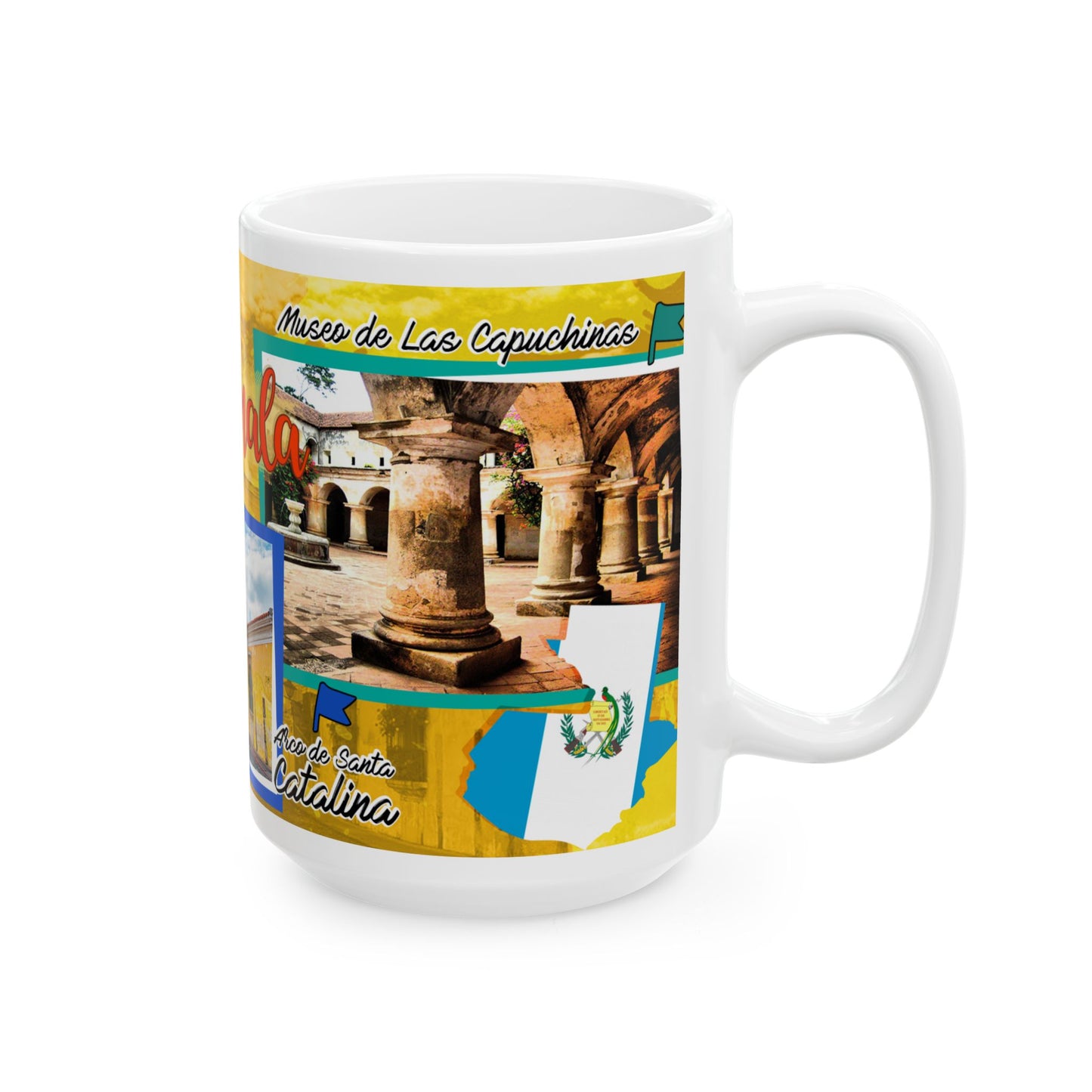 Guatemala Photo Collage Ceramic Mug – Antigua & Landmarks Travel Souvenir (11oz/15oz)