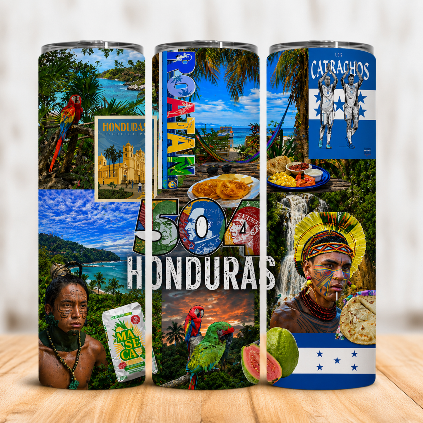 Vaso Térmico Honduras Orgullo Catracho con Pajita 20oz