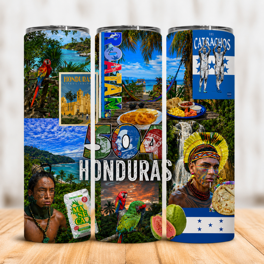 Vaso Térmico Honduras Orgullo Catracho con Pajita 20oz