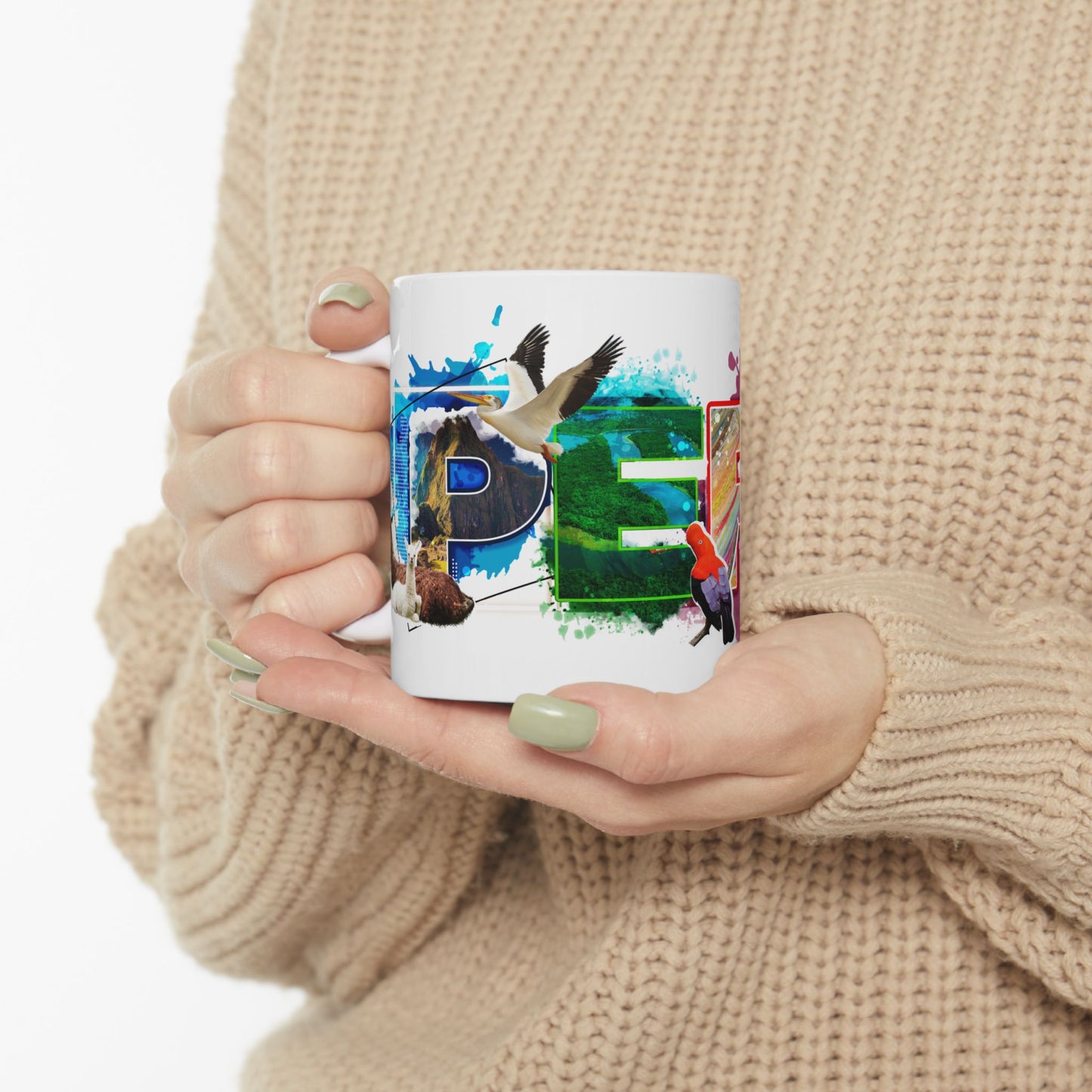 Perú Pride Ceramic Mug – Taza de Café Perú - Paisaje Peruano (11oz, 15oz)