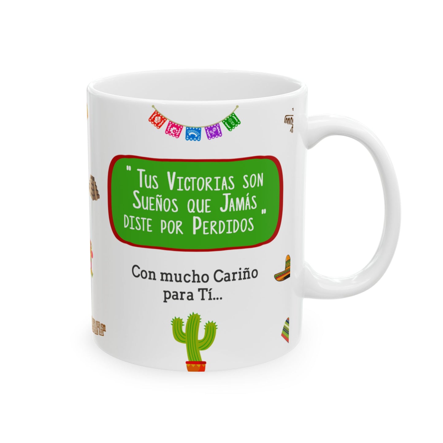 Mexican Ceramic Mug - "La mejor Mexicana" Coffee Cup (11oz, 15oz)