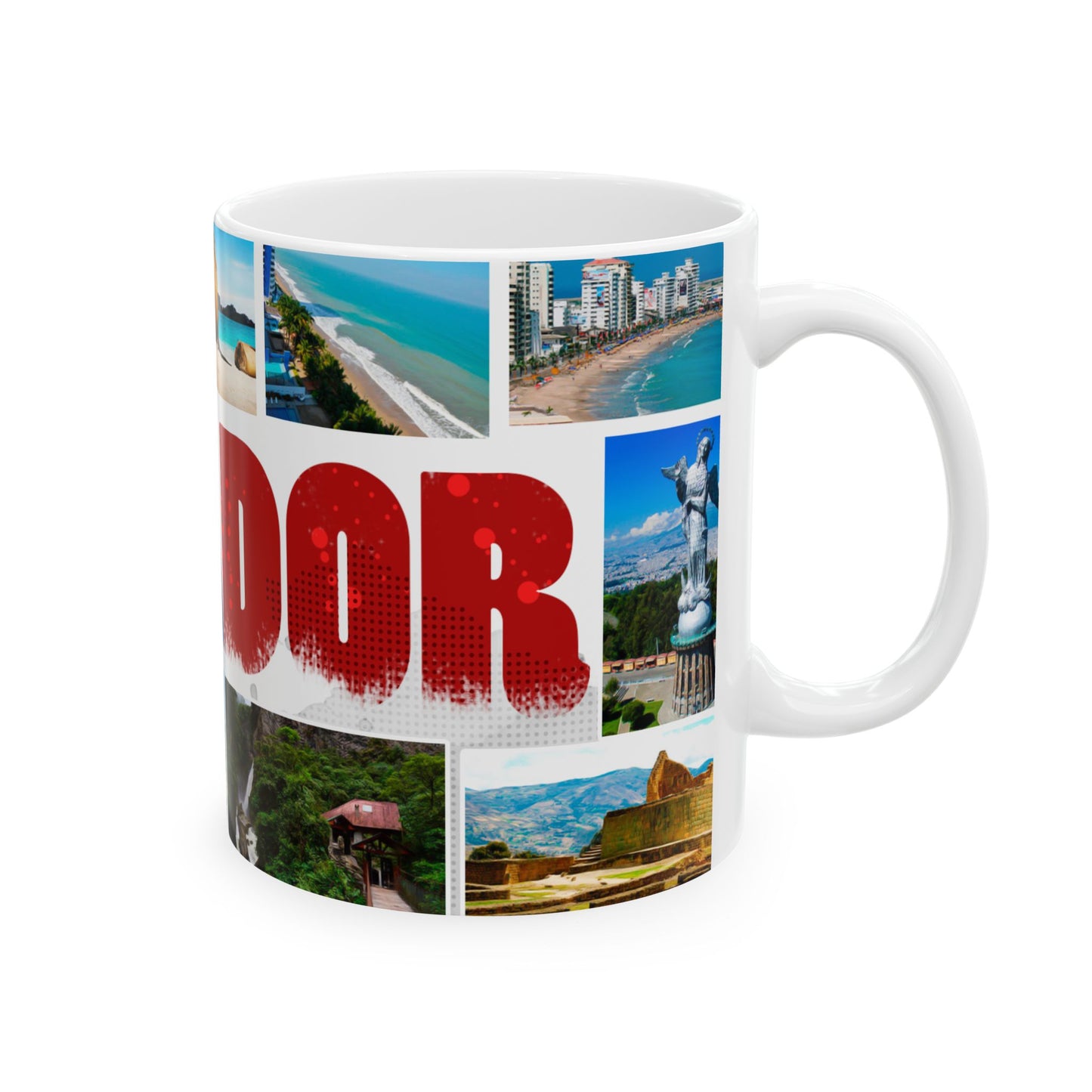 Ecuador Photo Collage Ceramic Mug - Colorful Travel Souvenir - Taza Euador (11oz, 15oz)
