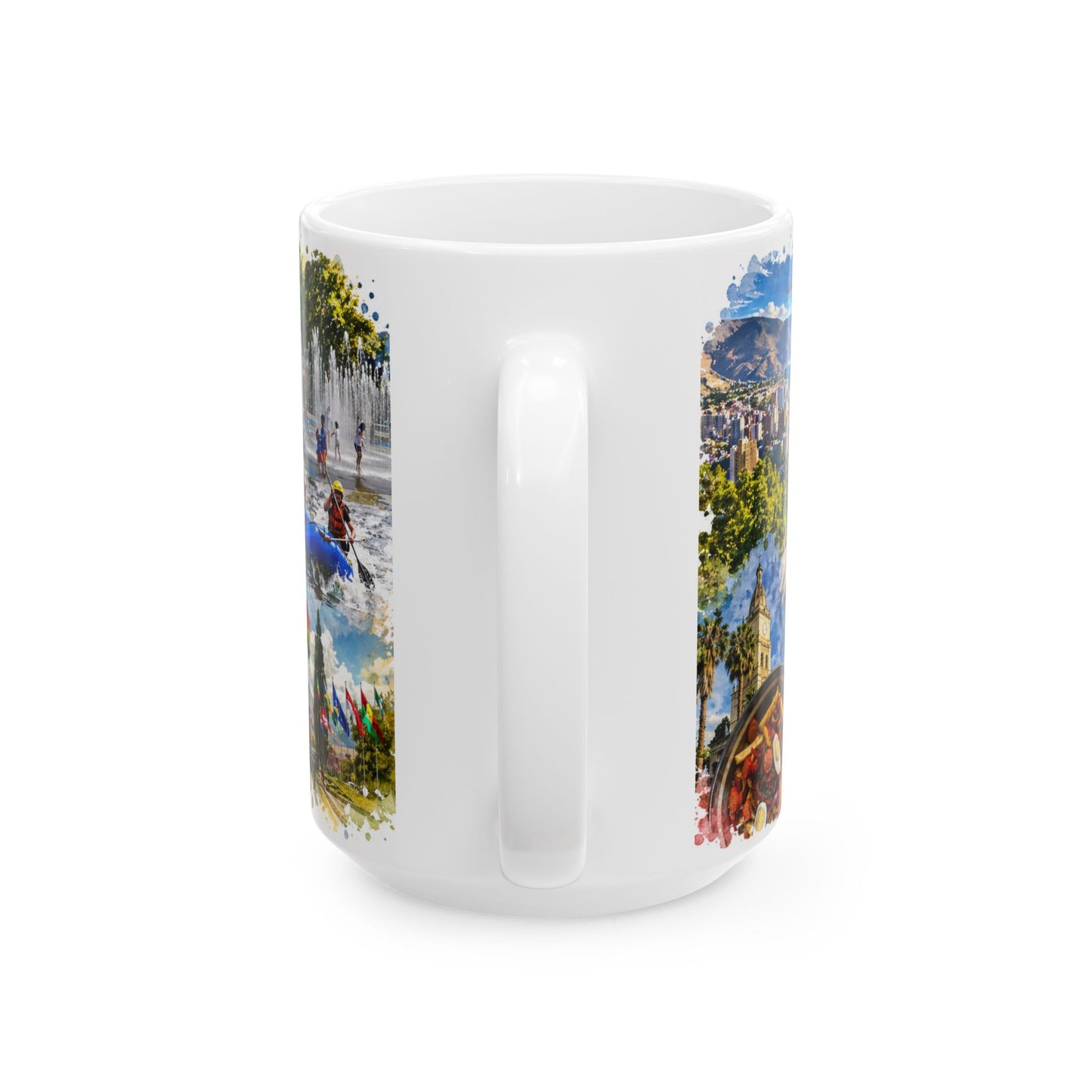 Bolivia Travel Collage Ceramic Mug - Taza de Café Paisajes de Bolivia - Cochabamba (11oz, 15oz)