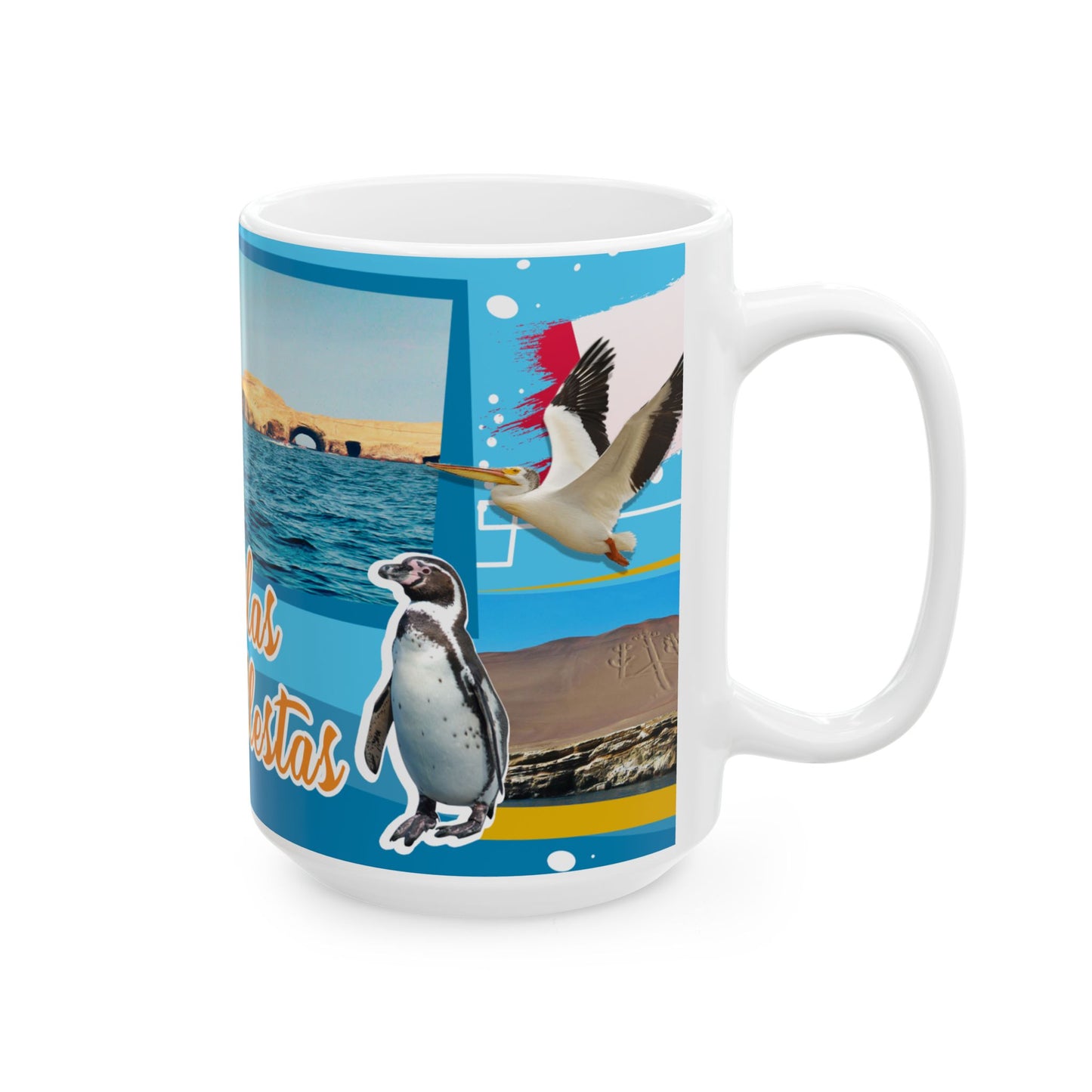 Islas Ballestas Photo Ceramic Mug - Sea Wildlife Travel Souvenir - Taza Perú (11oz/15oz)