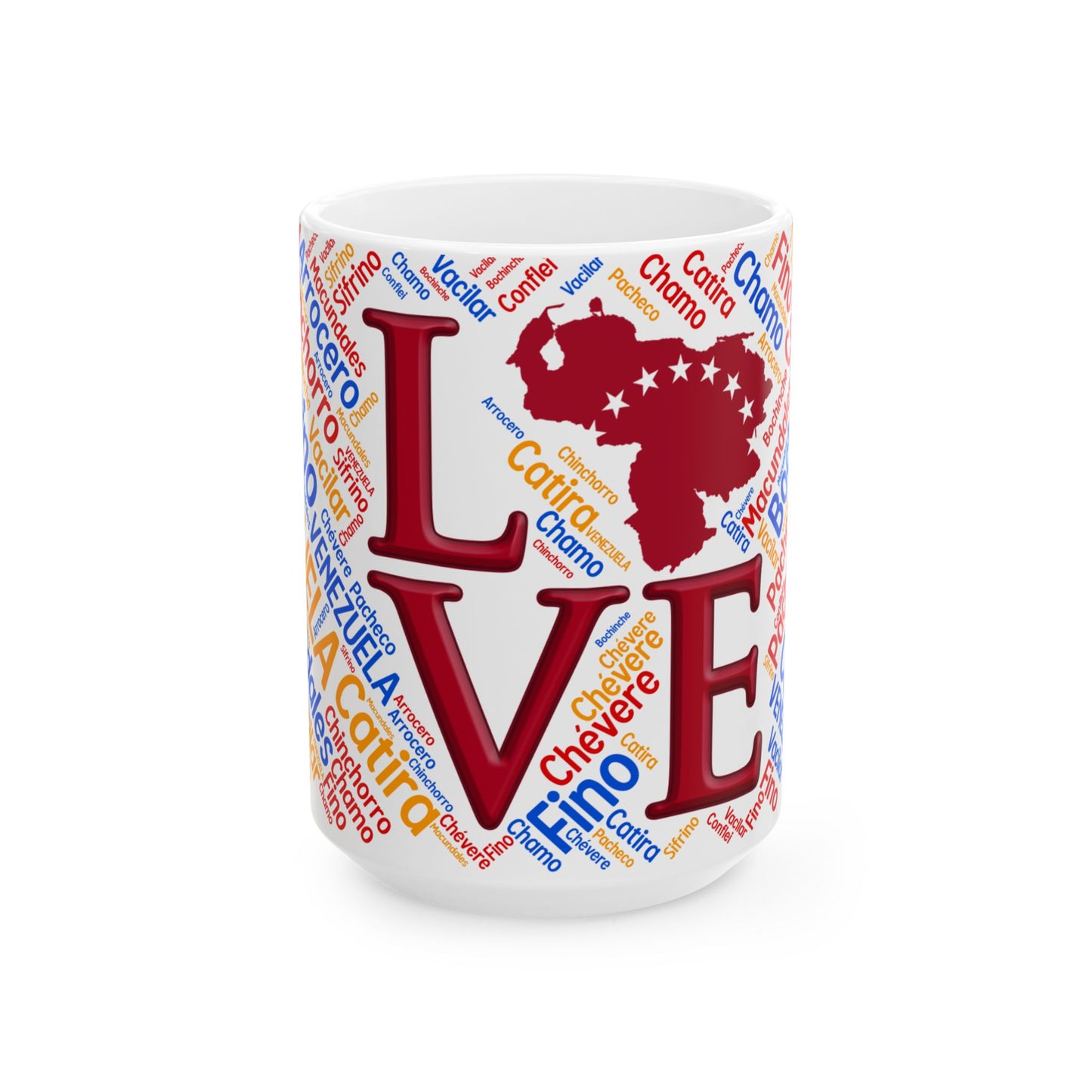 Love Venezuela Ceramic Mug – Venezuela Mug - Taza de Venezuela (11oz, 15oz)