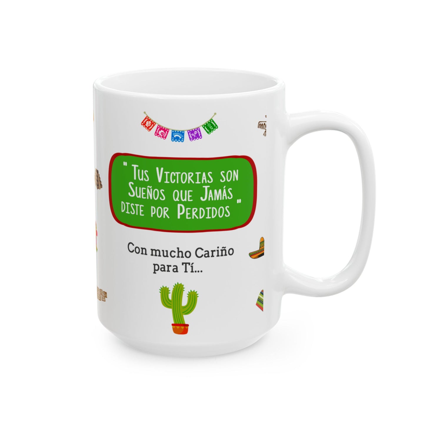 Mexican Ceramic Mug - "La mejor Mexicana" Coffee Cup (11oz, 15oz)