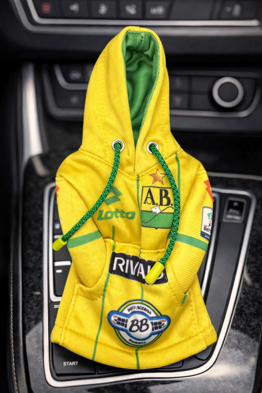 Mini Hoodie de Atlético Bucaramanga para Palanca de Cambios y Botellas