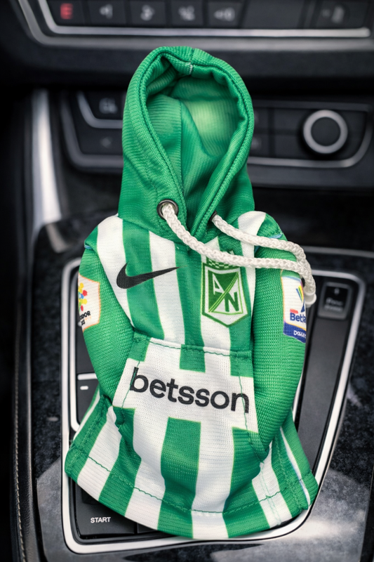 Mini Hoodie de Atlético Nacional para Palanca de Cambios y Botellas