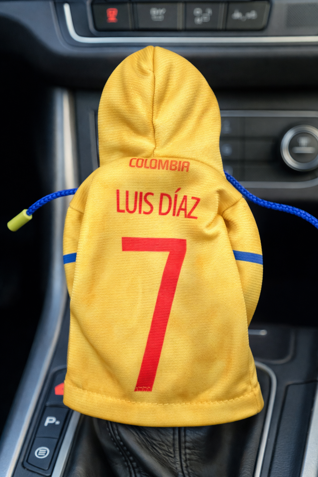 Mini Hoodie de la Selección de Colombia #7 Luis Díaz para Palanca de Cambios y Botellas