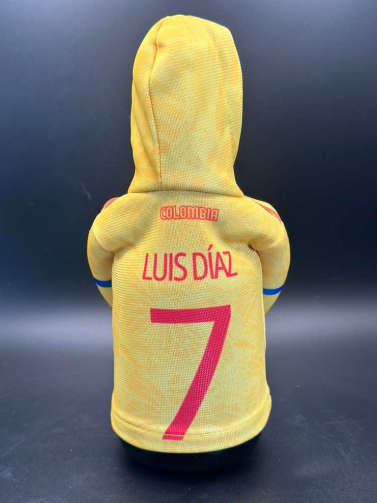 Mini Hoodie de la Selección de Colombia #7 Luis Díaz para Palanca de Cambios y Botellas