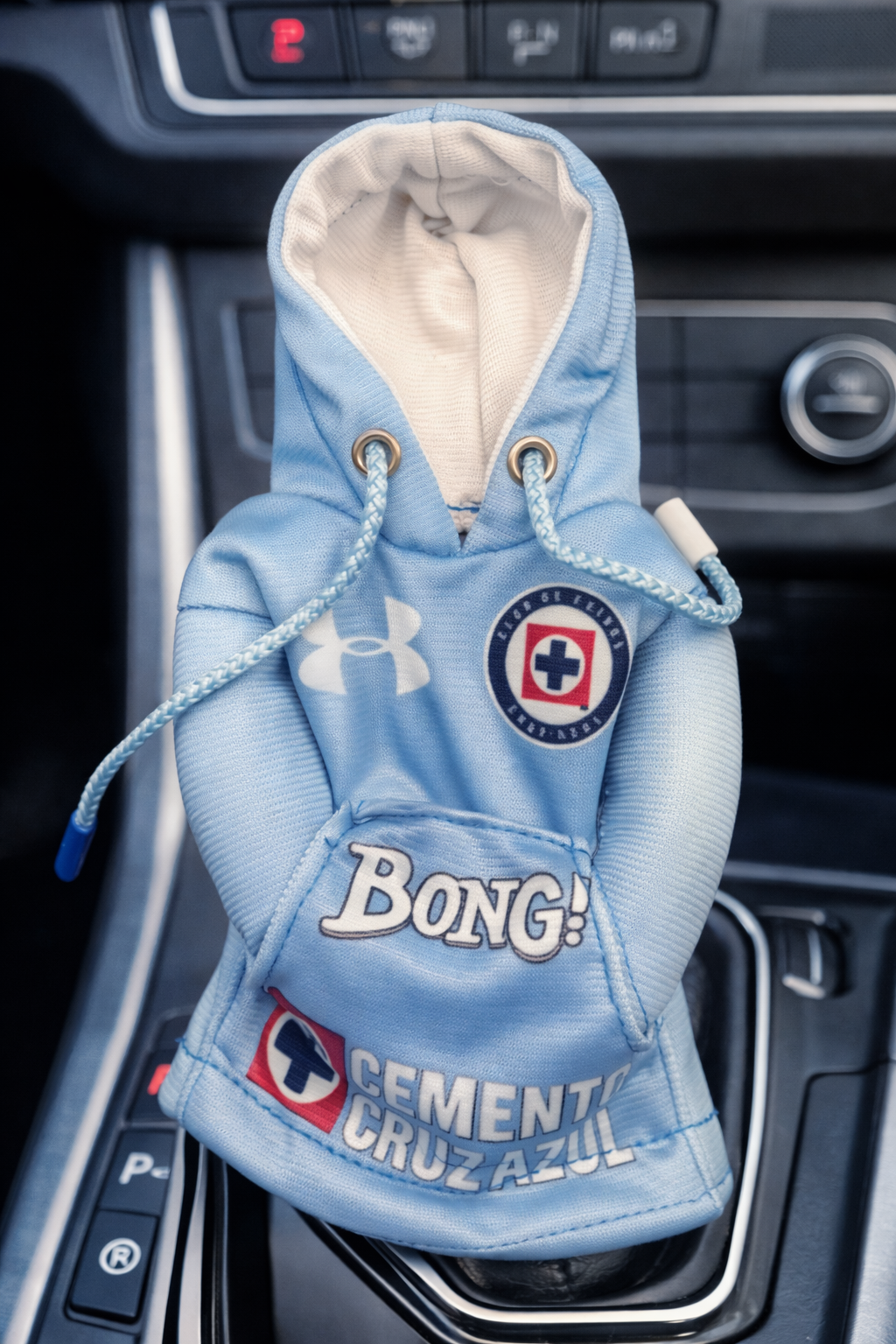 Mini Hoodie de Cruz Azul para Palanca de Cambios y Botellas