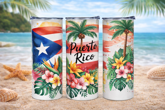 Tumbler Boricua 20oz – Diseño Puerto Rico | Puerto Rico Pride Tumbler