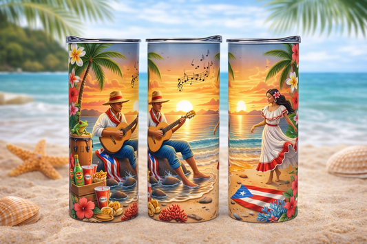 Tumbler Boricua 20oz – Diseño Puerto Rico | Puerto Rico Pride Tumbler