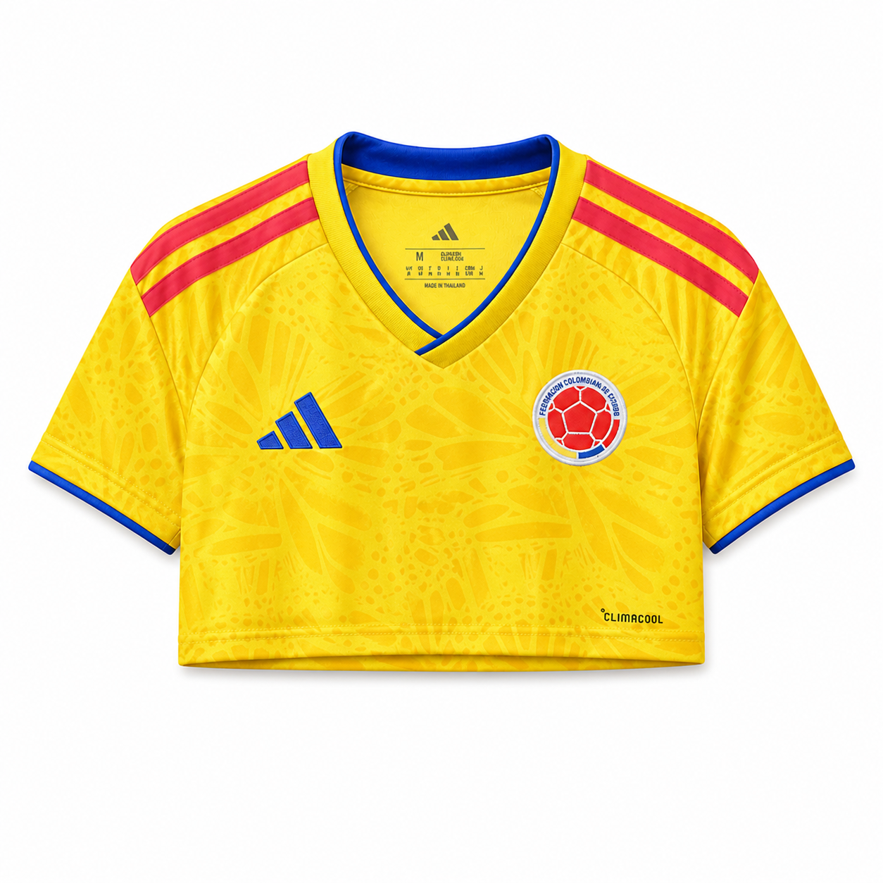 Jersey Colombia Crop Top Amarillo Mujer - Estilo Futbolero 2026