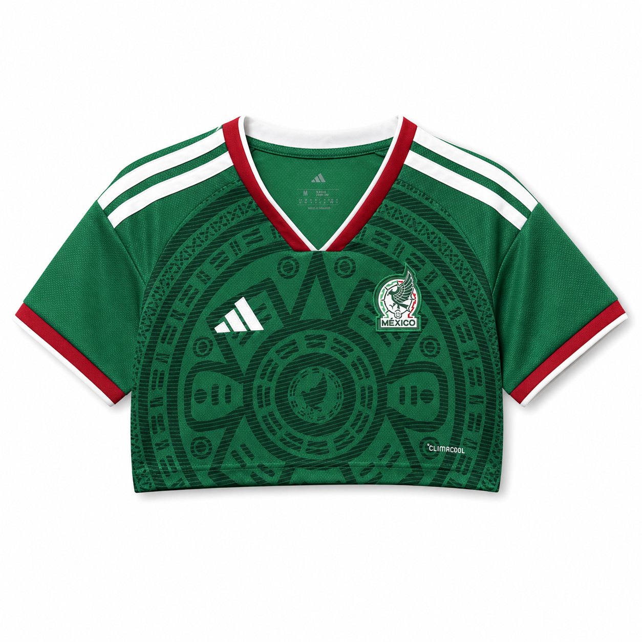 Jersey México Crop Top Verde Mujer - Estilo Futbolero 2026