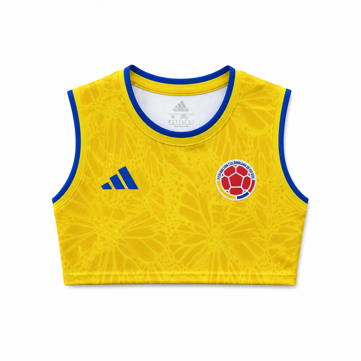 Jersey Colombia Top Amarillo Mujer - Estilo Urbano y Futbolero 2026