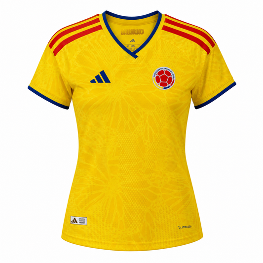 Jersey Colombia Amarillo Mujer - Estilo Urbano y Futbolero 2026