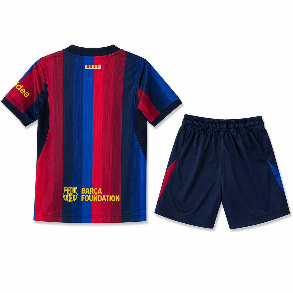 Conjunto de Fútbol FC Barcelona para Niño – Camiseta y Short – Azul y Granate