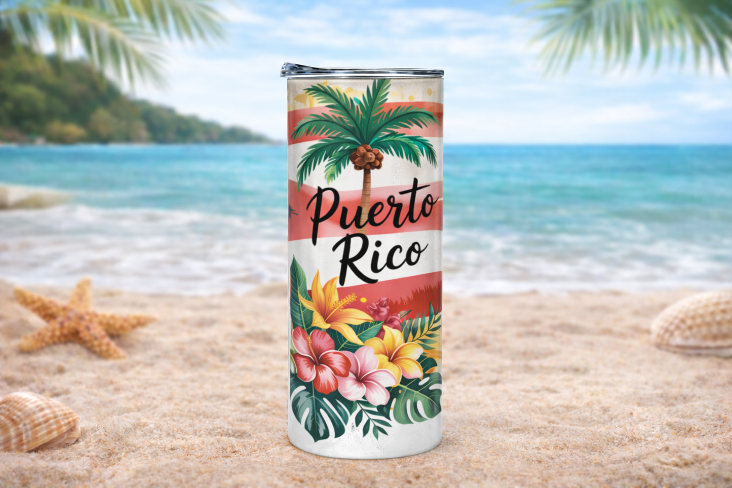 20oz Boricua Tumbler – Puerto Rico Design | Puerto Rico Pride Tumbler