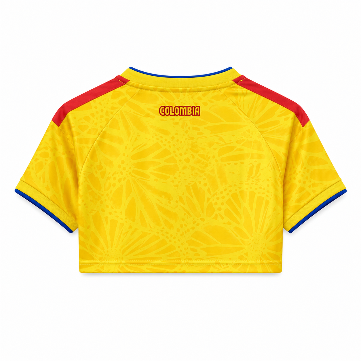 Jersey Colombia Crop Top Amarillo Mujer - Estilo Futbolero 2026