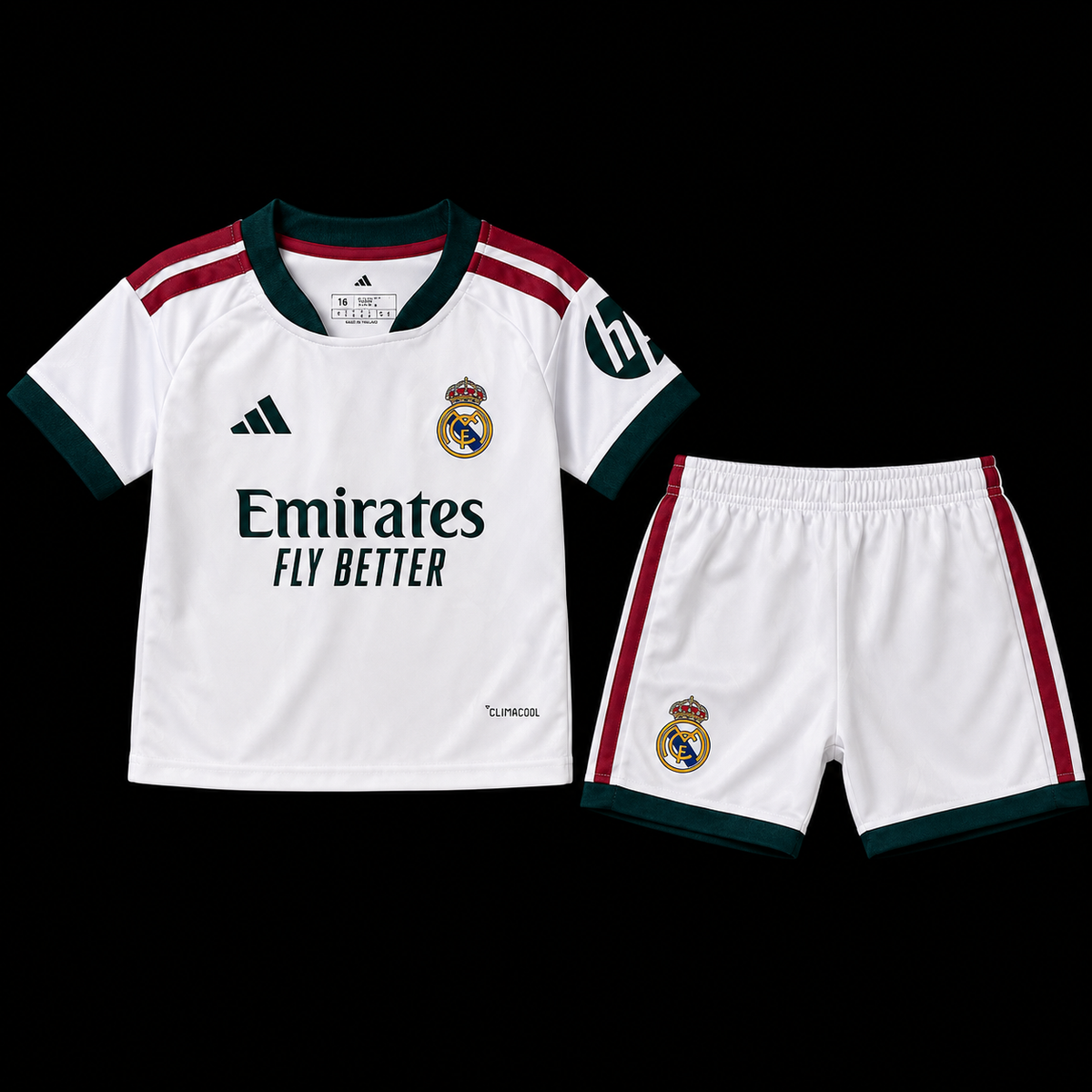 Conjunto de Fútbol Real Madrid para Niño – Camiseta y Short Blanco – Uniforme Infantil