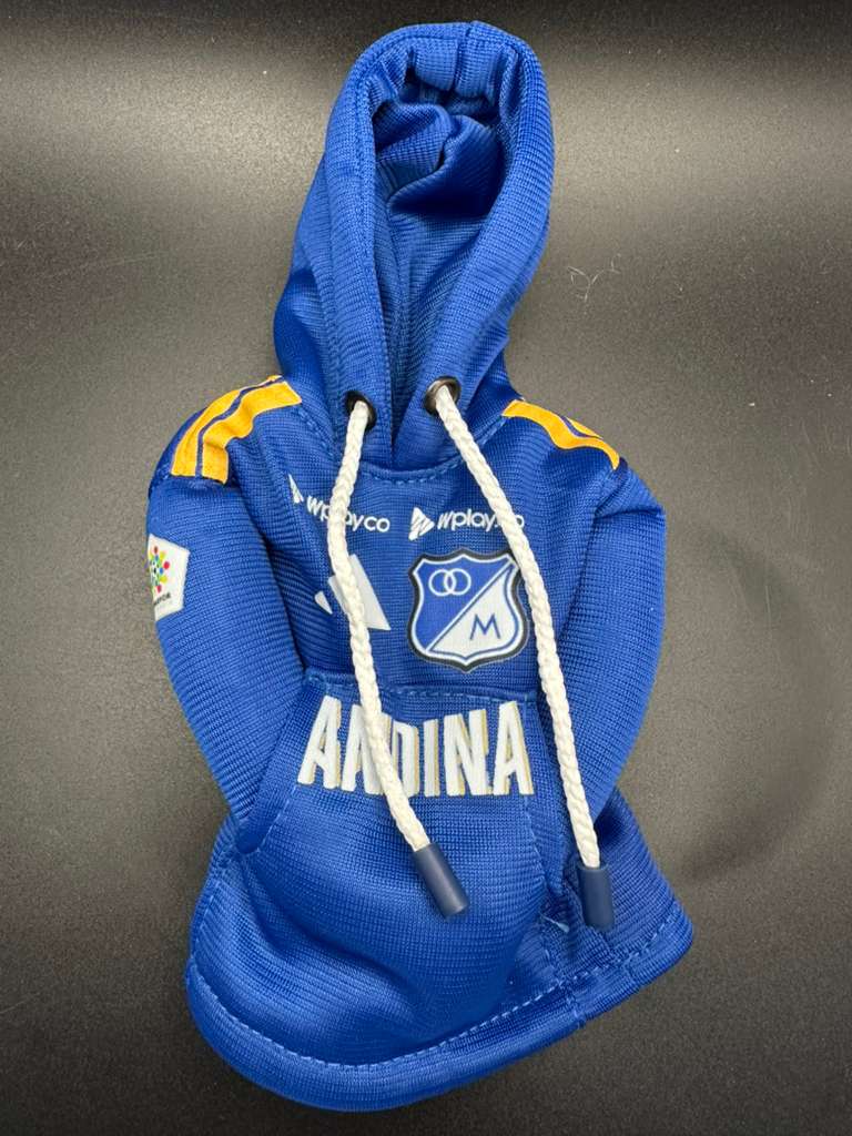 Mini Hoodie de Millonarios - Colombia para Palanca de Cambios y Botellas