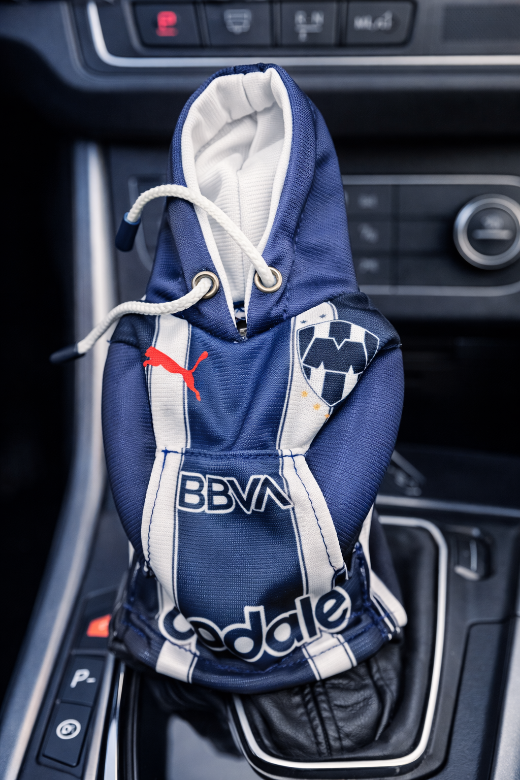 Mini Hoodie Rayados de Monterrey para Palanca de Cambios y Botellas