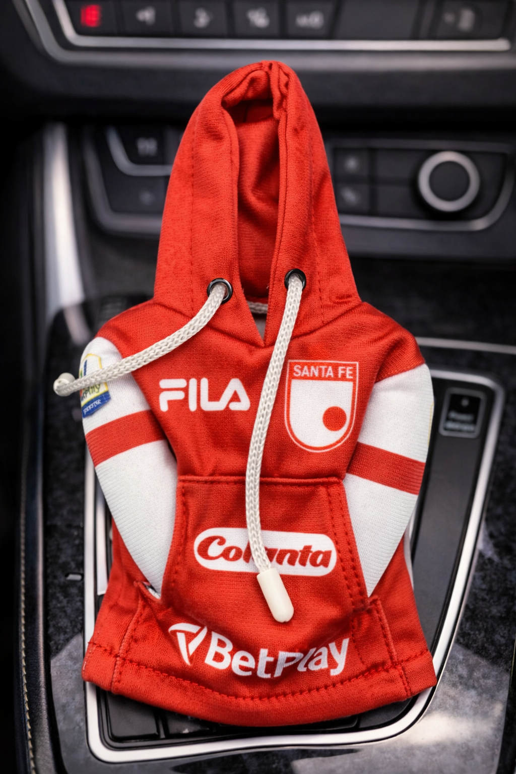 Mini Hoodie de Independiente Santa Fe para Palanca de Cambios y Botellas