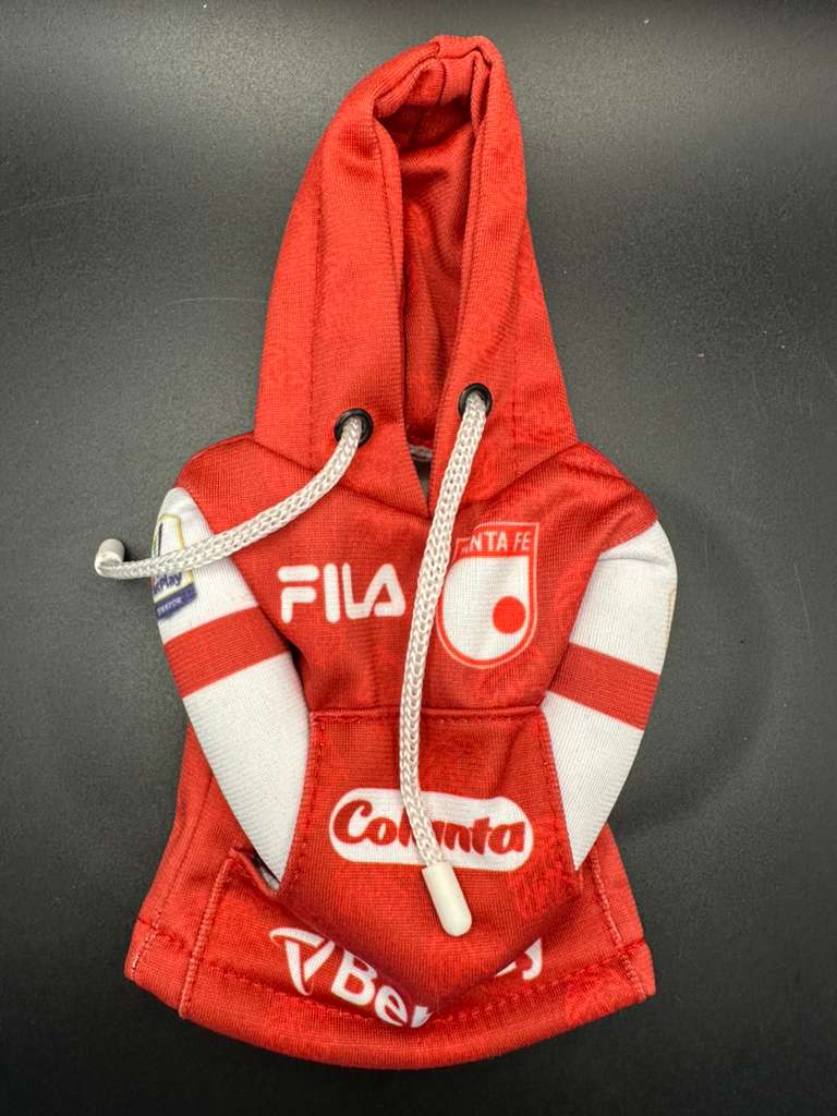 Mini Hoodie de Independiente Santa Fe para Palanca de Cambios y Botellas